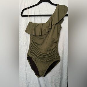 Army Green One-Piece Swimsuit